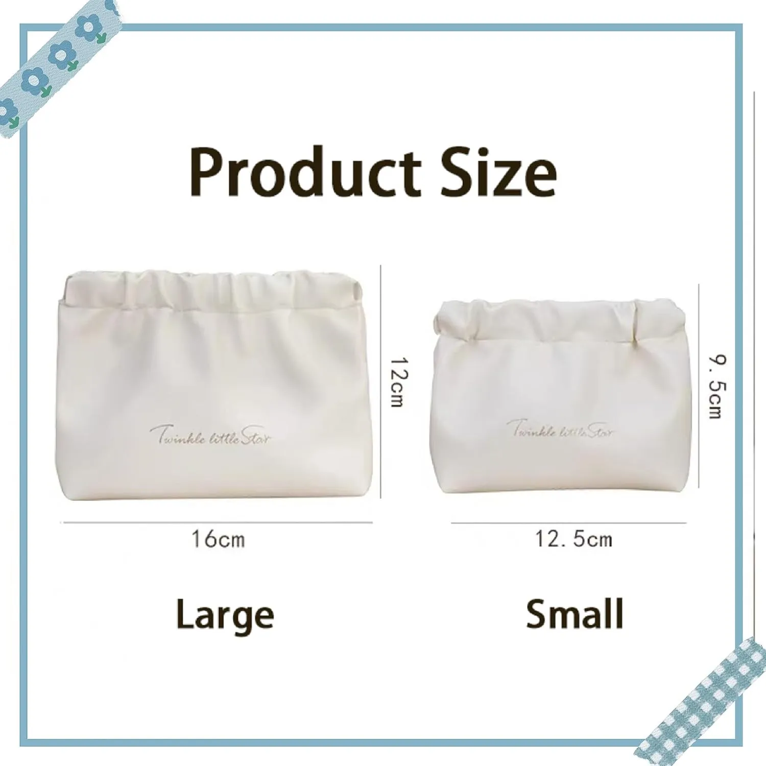 2 PCS Small Makeup Bag for Purse Waterproof Cosmetic Pouch Mini Cosmetic Bags Portable Makeup Bag Set for Women Coin Purse Organizer for Lipstick Jewelry Black