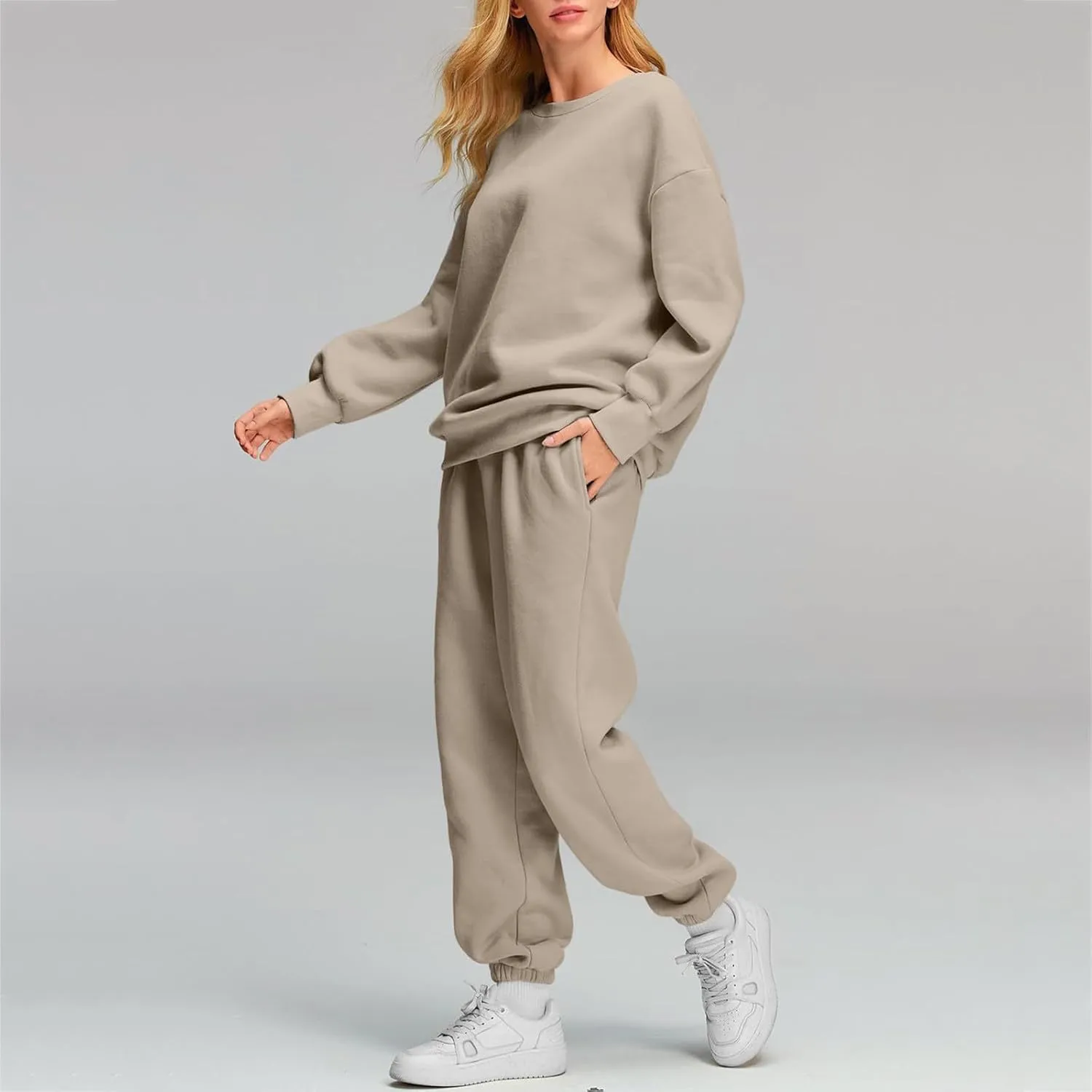 2 Piece Sets for Women Fashion Tracksuit Casual Long Sleeve Sweatshirt Sweatpants Suit Loungewear Sets