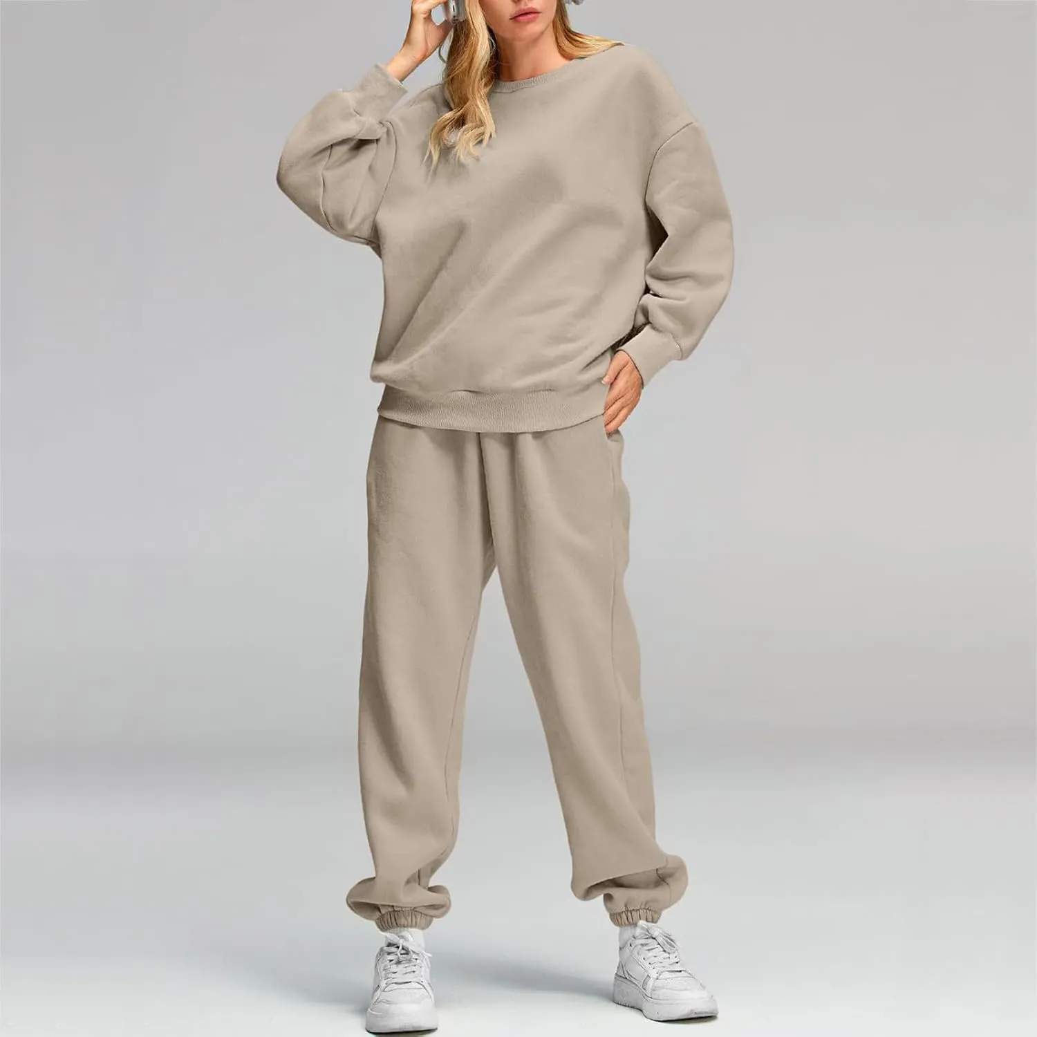 2 Piece Sets for Women Fashion Tracksuit Casual Long Sleeve Sweatshirt Sweatpants Suit Loungewear Sets