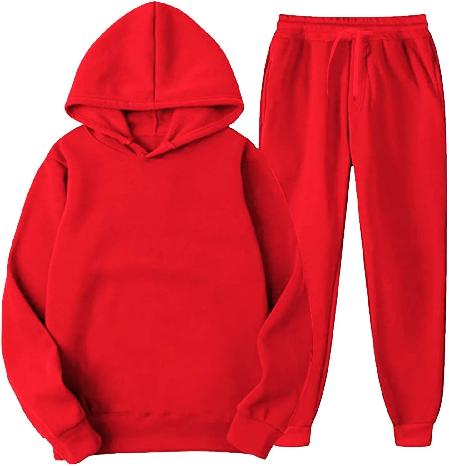 2 Piece Sweatsuit Set Women Oversized Long Sleeve Hoodie Pullover Sweatshirt with Tracksuit Jogger Sweatpants 2024