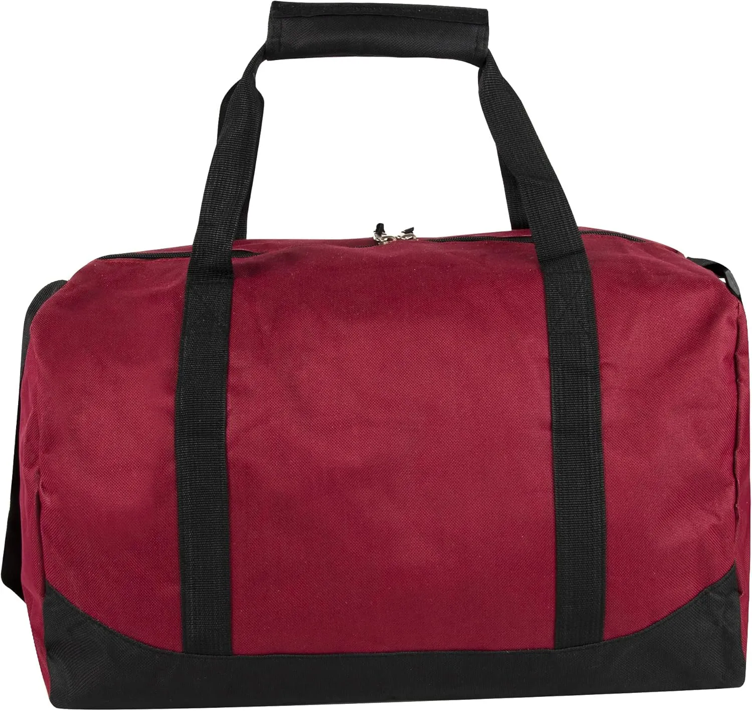 24 Pack Bulk Duffle Bags Wholesale by the Case for Homeless, Sports Teams, and Duffle Bags for Foster Kids (All Red Pack)