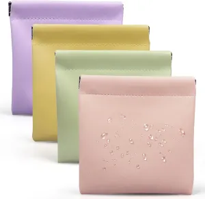 4.72x4.72 Small Pouches for Purse, 4PCS Cute Snap Closure Storages, Mini Organizer for Inside Large Makeup Bag, Organize Cosmetic, Lipstick, Jewelry, Card, Coins in Women's Handbag/Travel