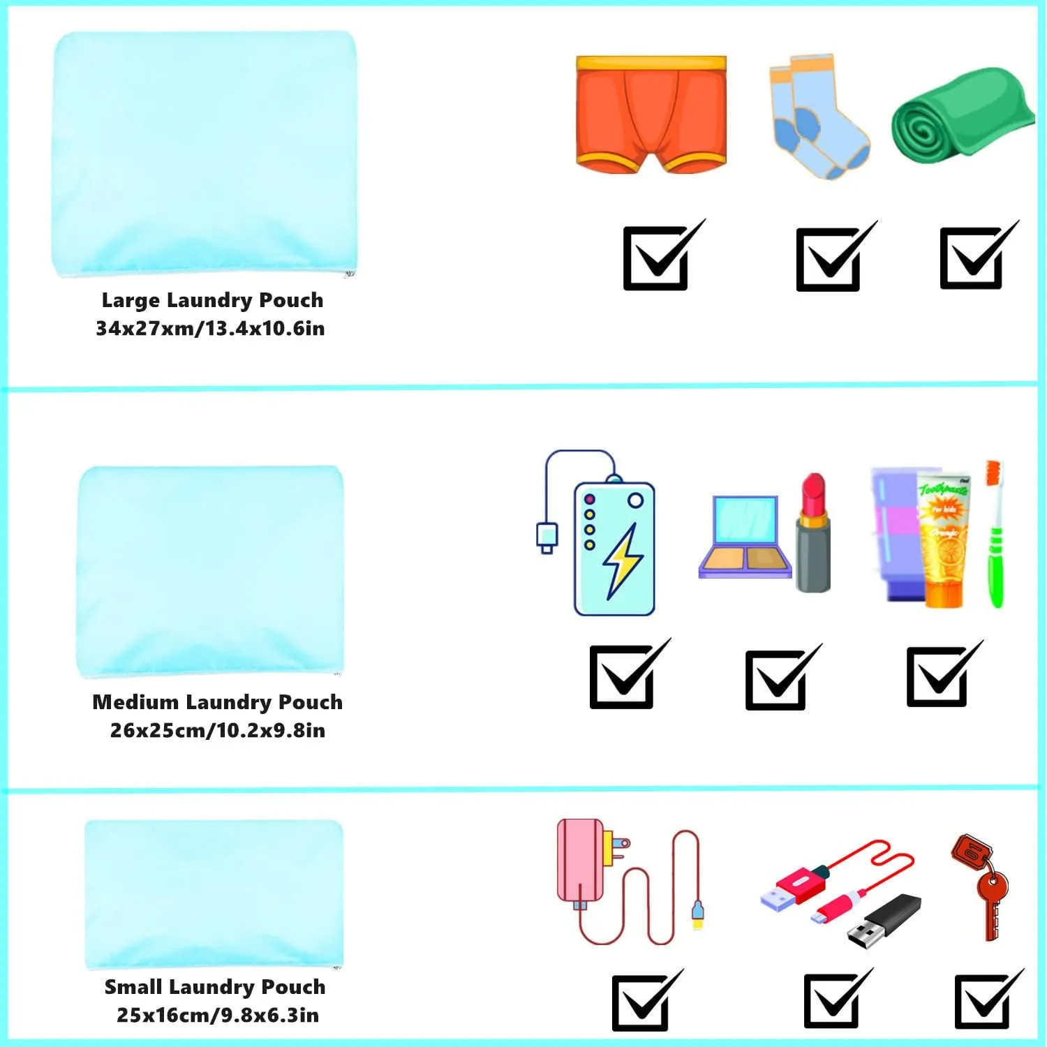 6 Set Packing Cube Luggage Organizer Pouch, Travel Storage Bags Organizer Set, Clothes Packing Cubes Laundry Pouch Suitcase Organizer Bags for Travel Carry On Luggage Packing (Blue Flamingo)