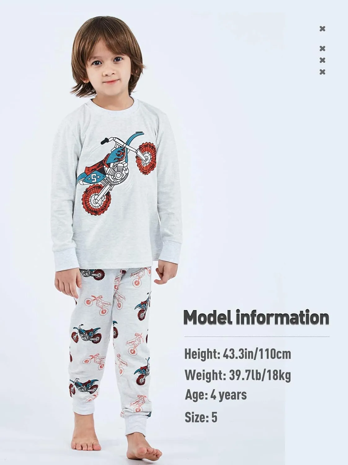 A&J DESIGN Cotton Printed Pajamas for 2-14 Years Kids, 2-Piece Pjs Set