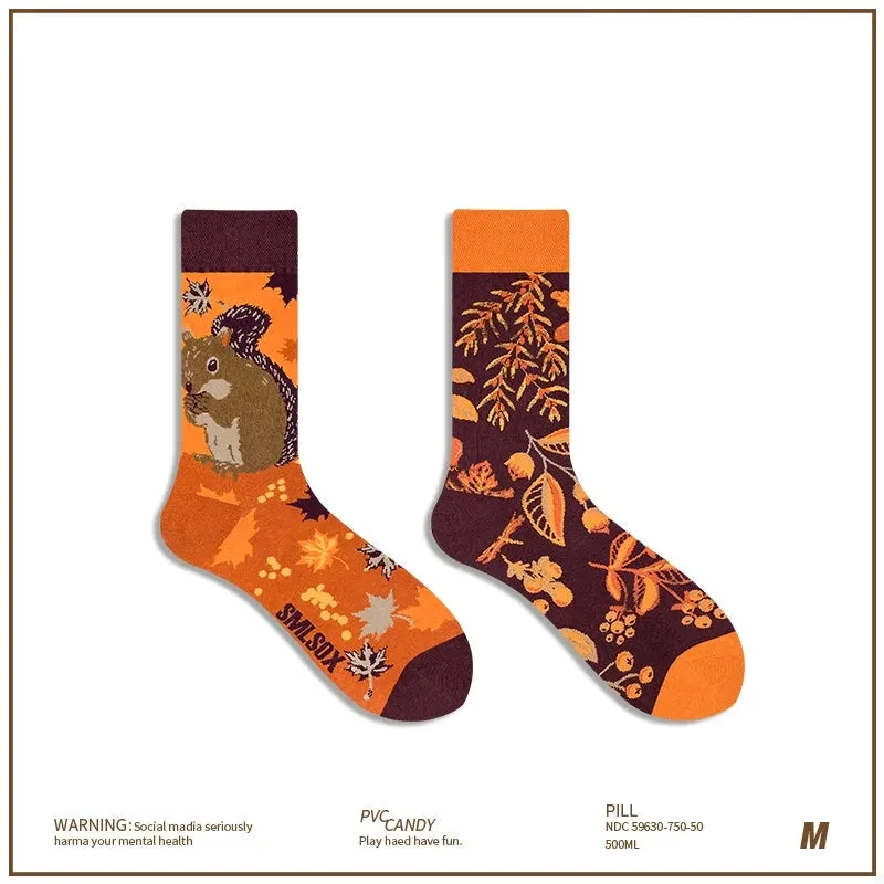 AB Asymmetrical Cartoon Socks