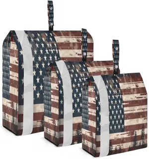 American Flag Woodland Compression Packing Cubes Suitcase Organizer Bags Set for Travel Cubes for Carry on Suitcases