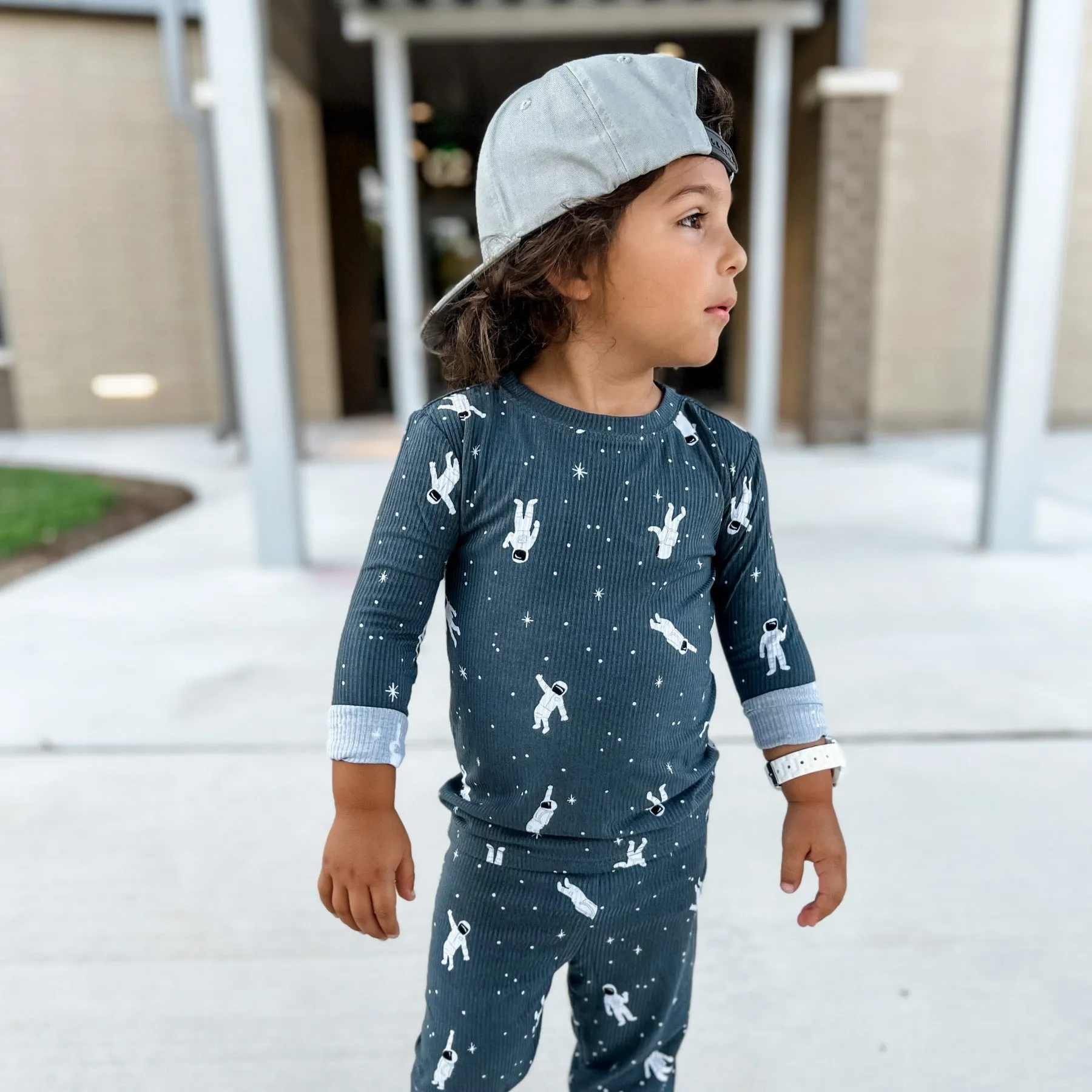 Astronauts Small Ribbed Two-Piece Set