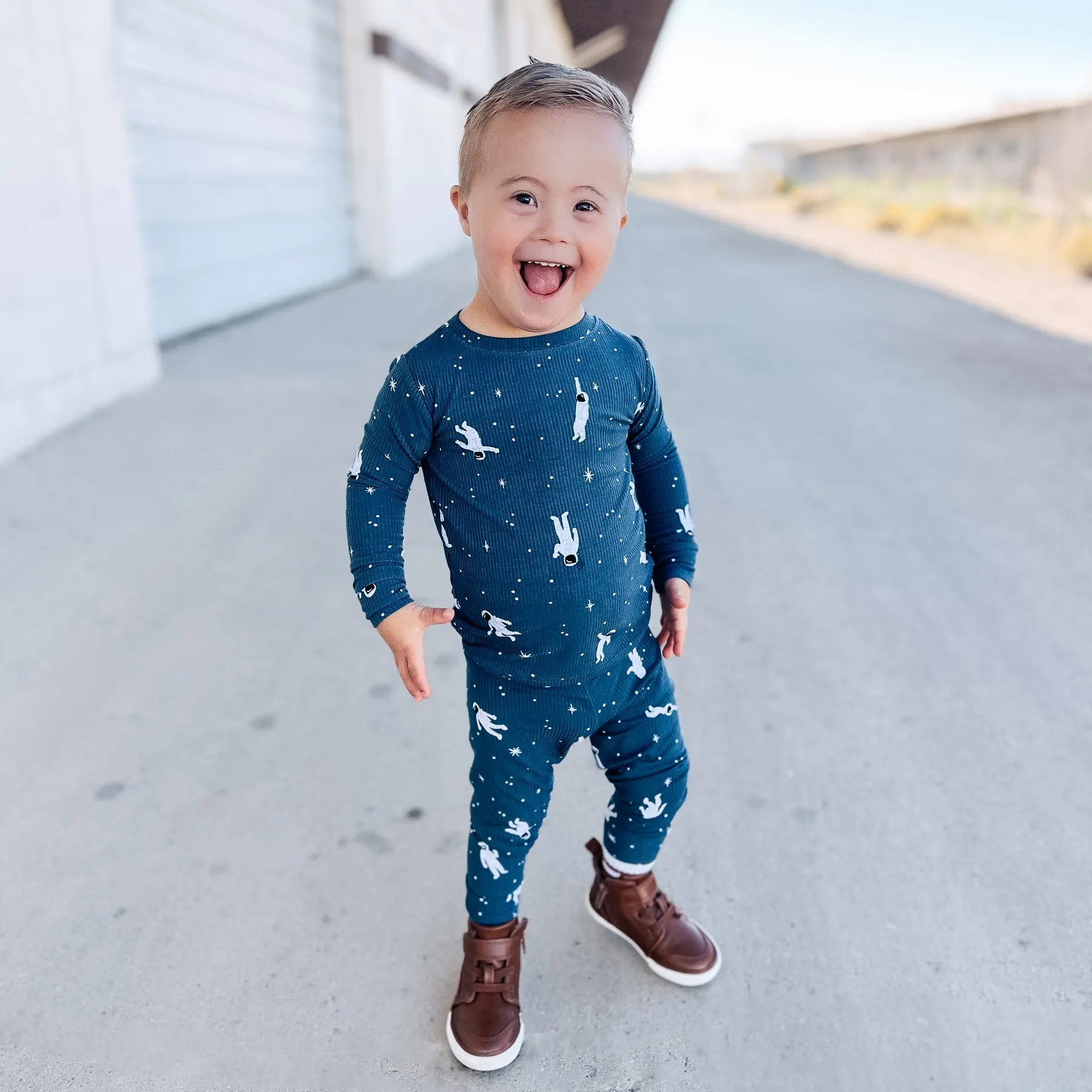 Astronauts Small Ribbed Two-Piece Set