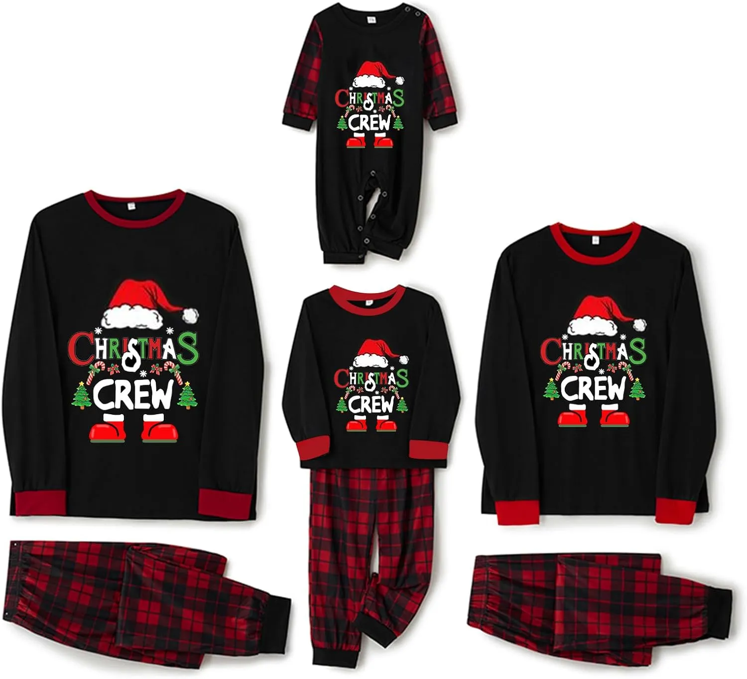 Awoscut Family Christmas Pajamas Matching Pajamas for Family, Xmas PJs Sets Holiday Sleepwear