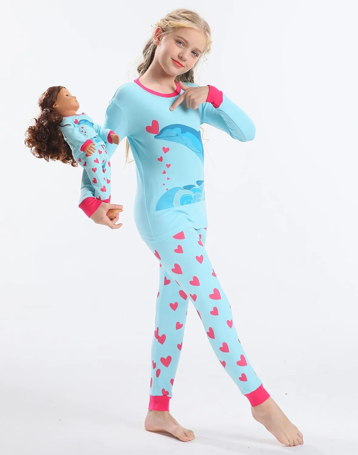 Babyroom Girls Pajamas Matching Doll Pjs Toddler Kids Cotton Sleepwear Christmas Clothes