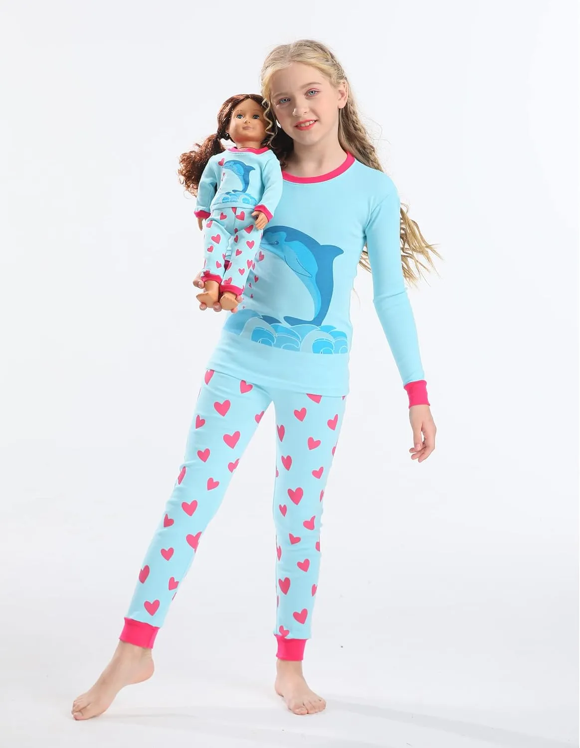 Babyroom Girls Pajamas Matching Doll Pjs Toddler Kids Cotton Sleepwear Christmas Clothes
