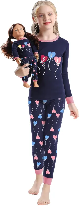 Babyroom Girls Pajamas Matching Doll Pjs Toddler Kids Cotton Sleepwear Christmas Clothes