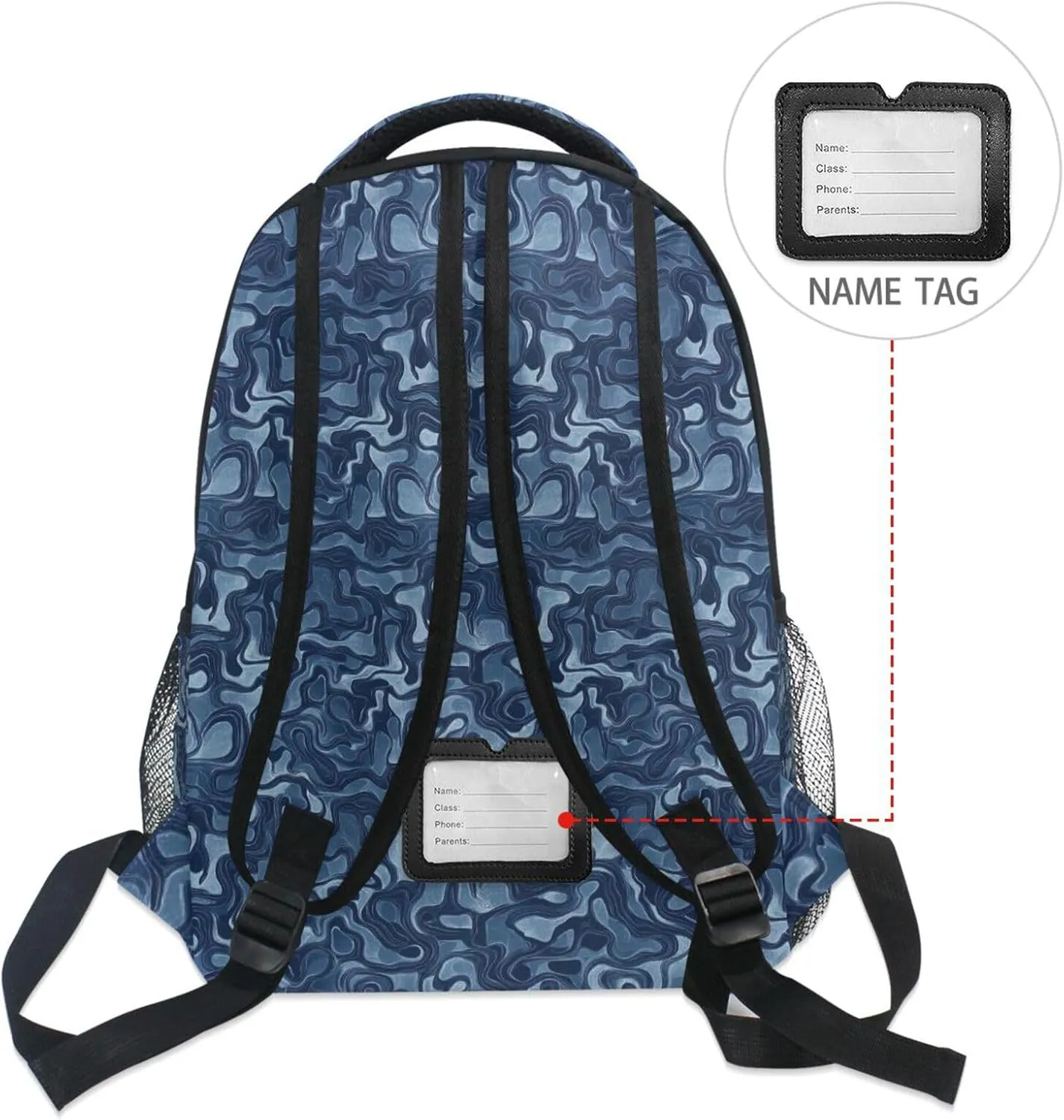 Backpacks for Teenager Waterproof Diaper Bag Backpack with Chest Strap for Business Work College Travel Trip Camouflage Navy Blue