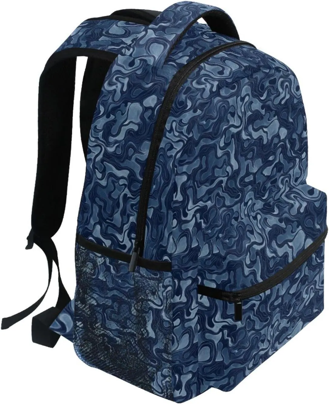 Backpacks for Teenager Waterproof Diaper Bag Backpack with Chest Strap for Business Work College Travel Trip Camouflage Navy Blue