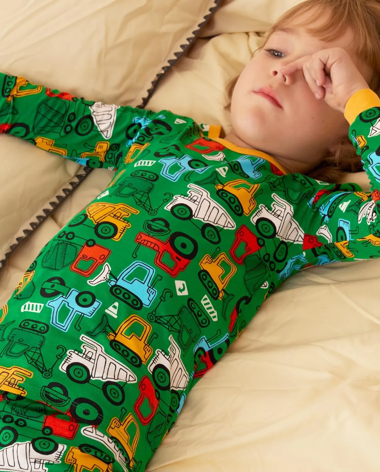 Bamboo Viscose Toddler Pajamas Boys Girls Baby Car Pjs Sets 12M-8Y Kids 2pcs Long-Sleeve Sleepwear Snug fit
