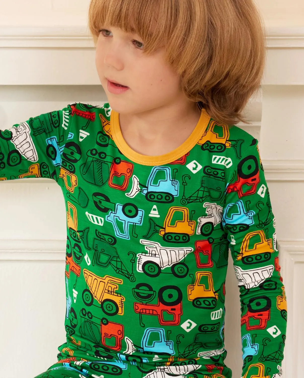 Bamboo Viscose Toddler Pajamas Boys Girls Baby Car Pjs Sets 12M-8Y Kids 2pcs Long-Sleeve Sleepwear Snug fit