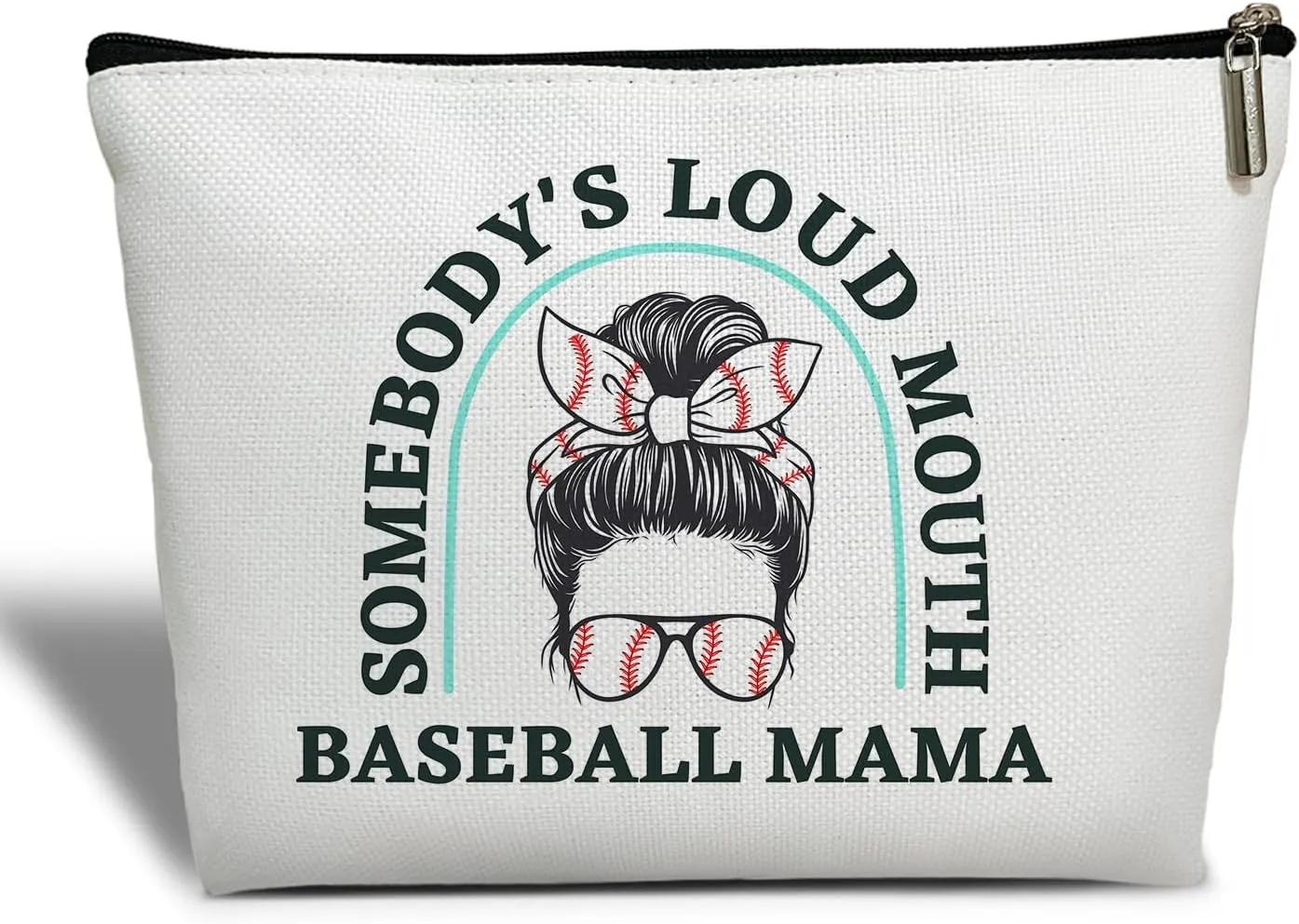 Baseball Mom Gift for Women Makeup Bag, Mother's Day Gift for Her, Softball Mom, Sports Mama, Baseball Game Day Gift for Athlete Mom, Baseball Mom - Makeup Bag Travel Toiletry Pouch -06