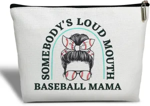 Baseball Mom Gift for Women Makeup Bag, Mother's Day Gift for Her, Softball Mom, Sports Mama, Baseball Game Day Gift for Athlete Mom, Baseball Mom - Makeup Bag Travel Toiletry Pouch -06