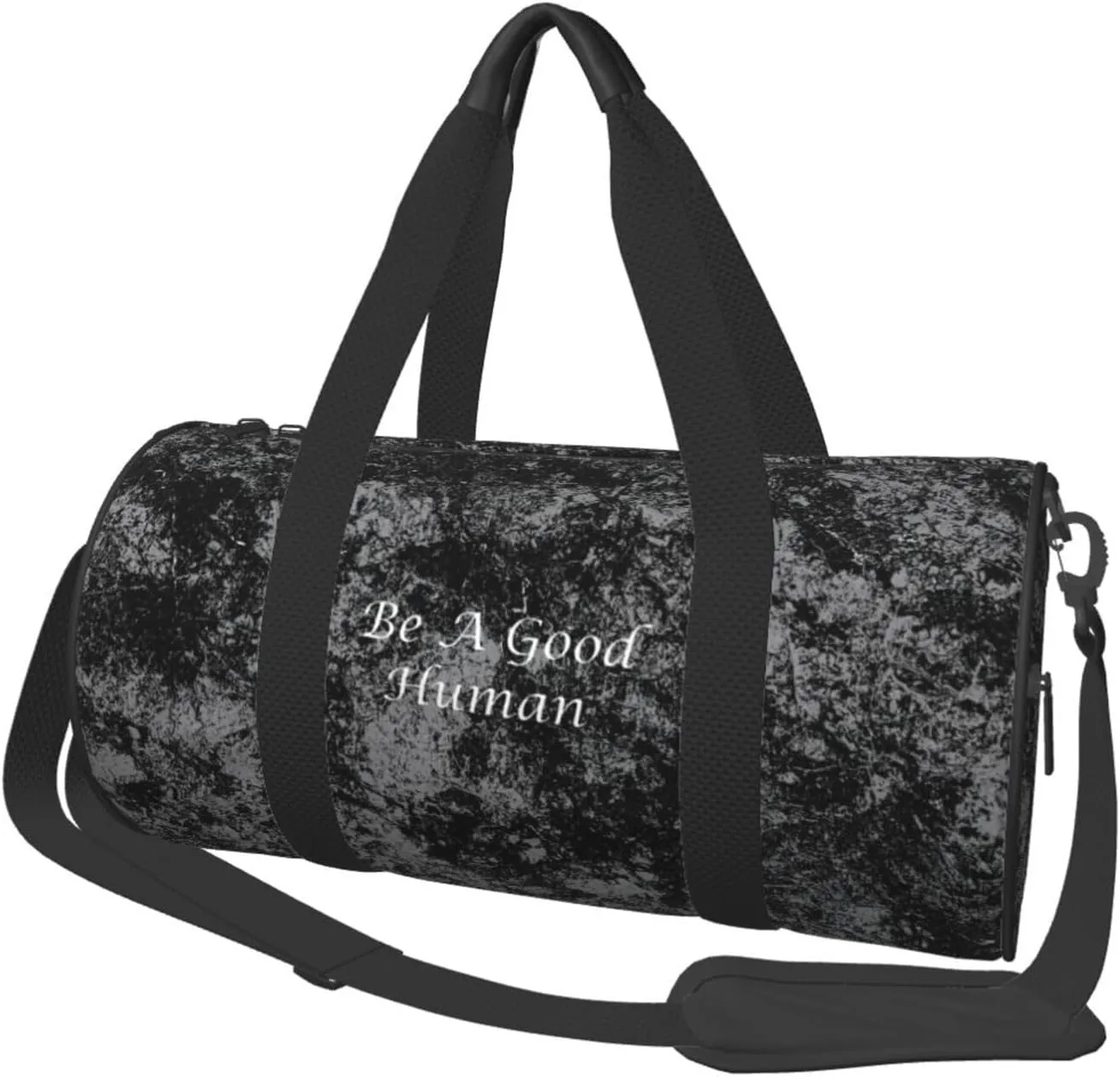 Be A Good Human Convertible Garment Bag with Shoulder Strap, Carry on Garment Duffel Bag for Men Women - Rolling Foldable for Travel Luggage Bags (Black)