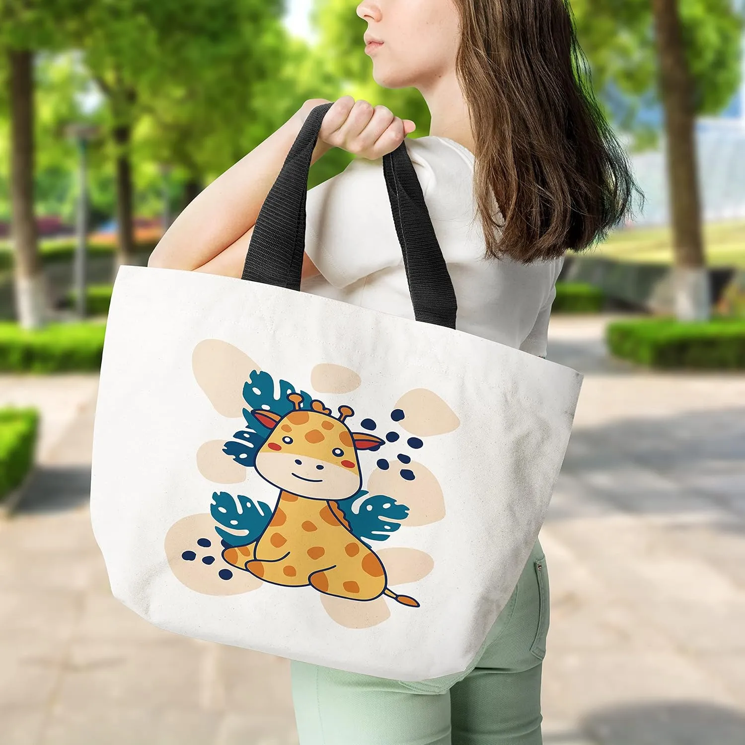 Beach Tote Bag Foldable Reusable Durable and Washable for Outdoor Travel Shopping Gym, Stadium