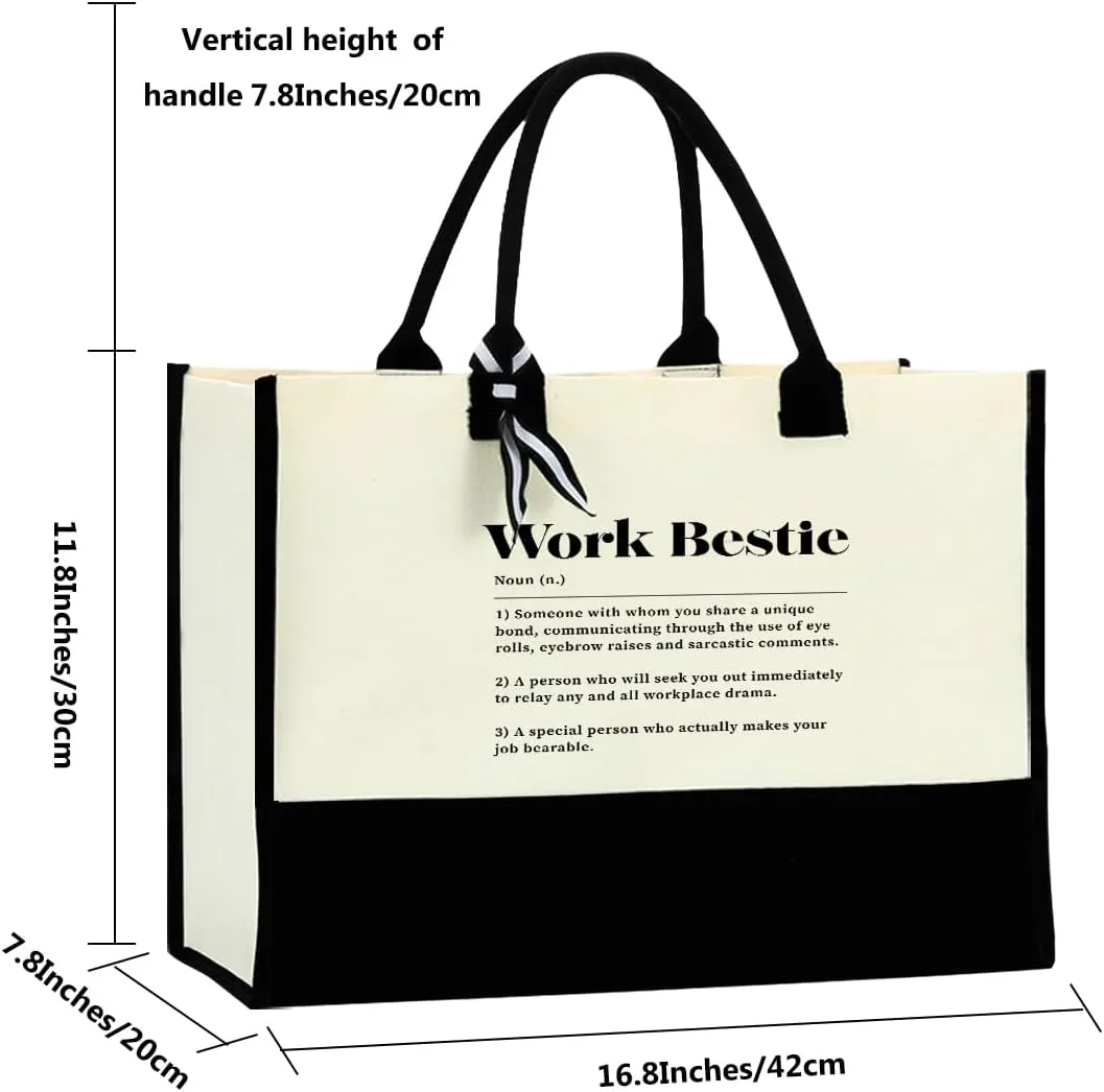 Blue Leaves Soul Sister Gifts Work Besties Gifts for Women Tote Bag Waterproof Large Reusable Grocery Bags Friendship Gifts