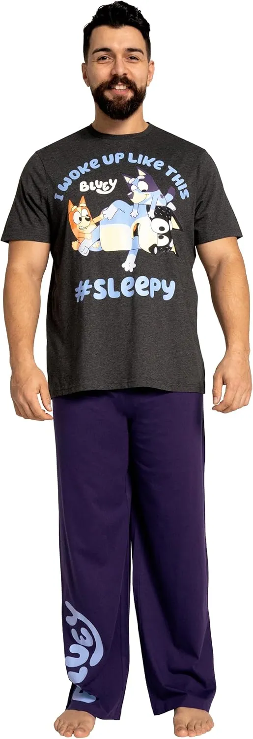 Bluey Pajamas | Bingo Mens Pajamas | Fun Mens Pjs | Official Merchandise