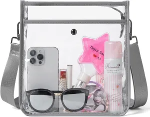 Bluome Clear Bag for Stadium Events 12 x6 x12, Clear Crossbody Purses for Women Concerts Stadium Approved Work Beach