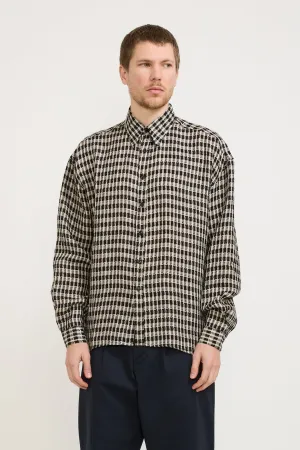 Boxy LS Shirt B/W Check