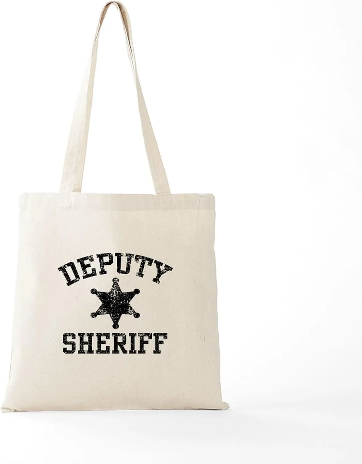 CafePress Deputy Sheriff Tote Bag Natural Canvas Tote Bag, Reusable Shopping Bag