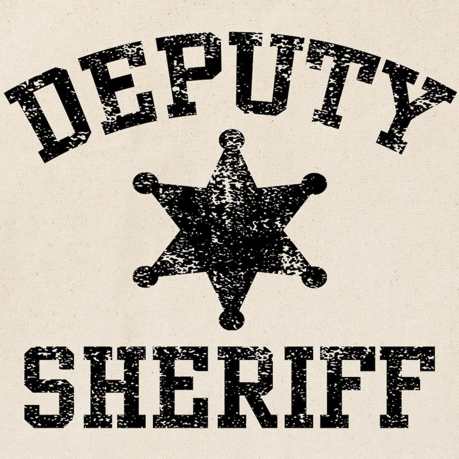 CafePress Deputy Sheriff Tote Bag Natural Canvas Tote Bag, Reusable Shopping Bag