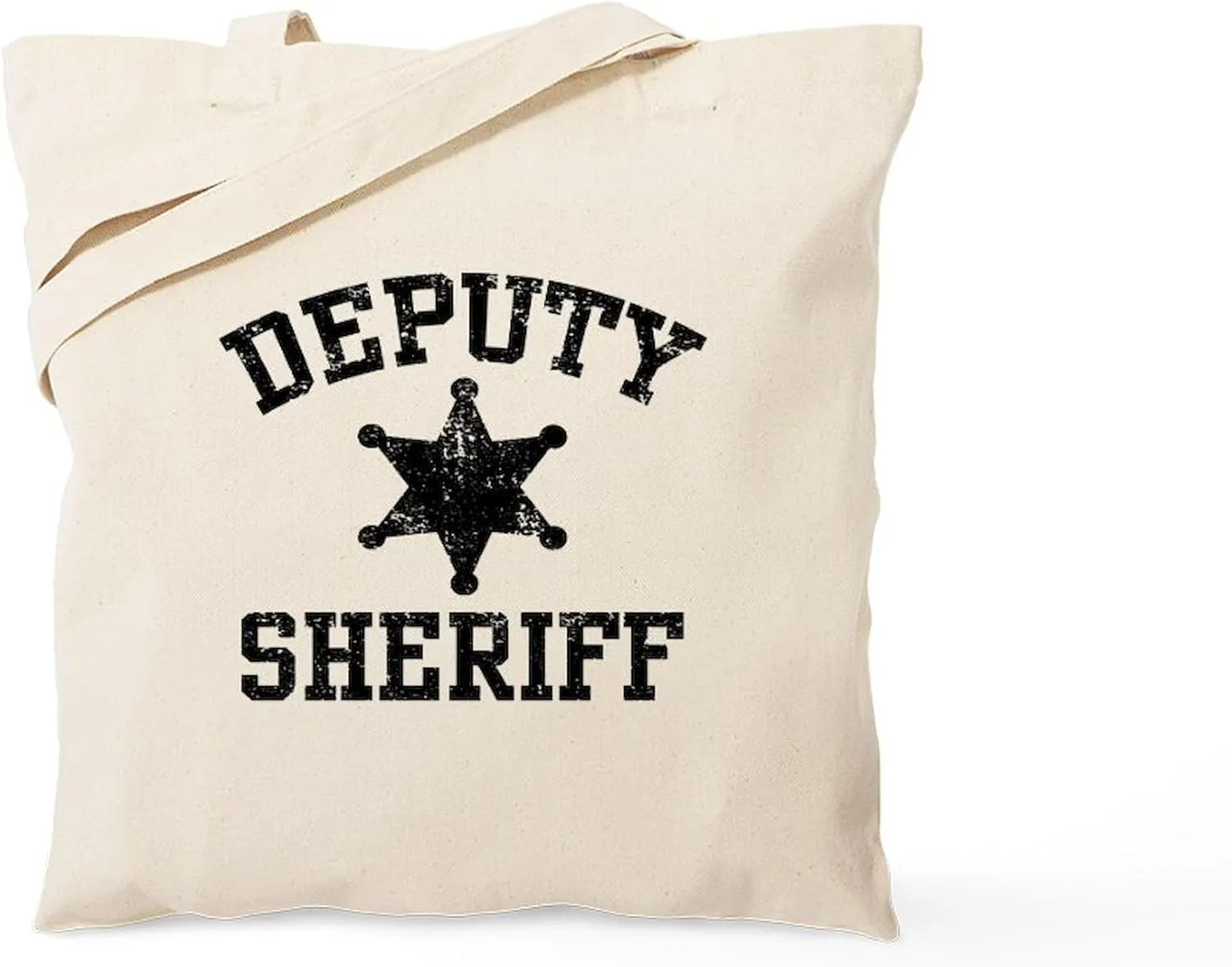 CafePress Deputy Sheriff Tote Bag Natural Canvas Tote Bag, Reusable Shopping Bag