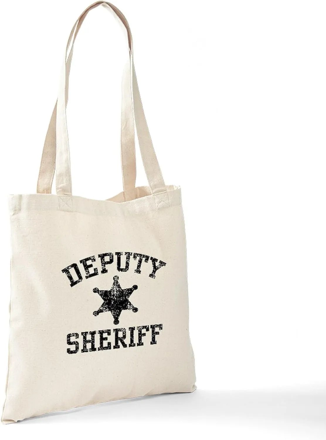 CafePress Deputy Sheriff Tote Bag Natural Canvas Tote Bag, Reusable Shopping Bag