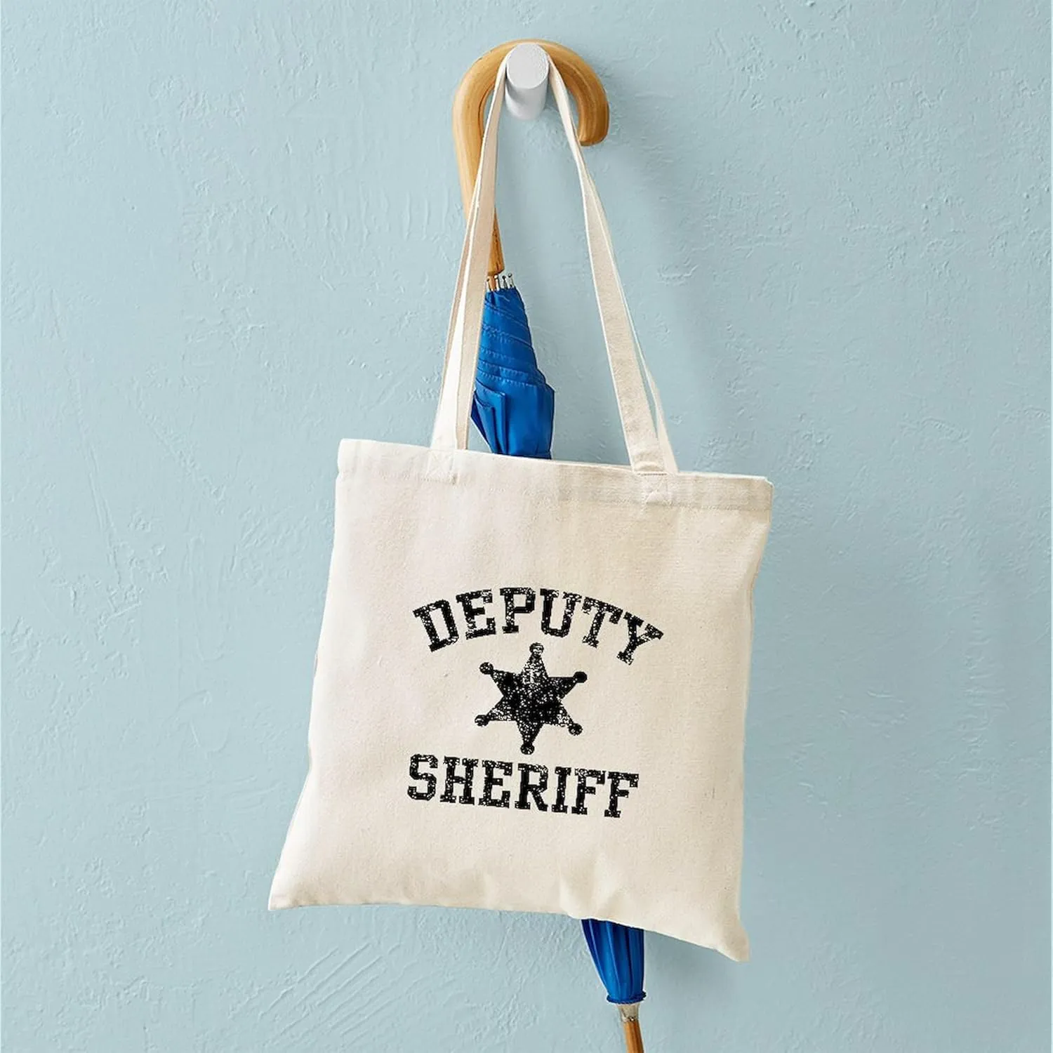 CafePress Deputy Sheriff Tote Bag Natural Canvas Tote Bag, Reusable Shopping Bag