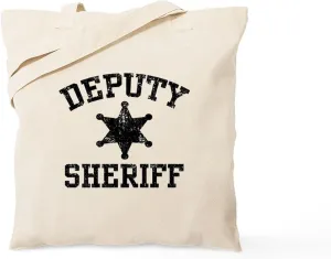 CafePress Deputy Sheriff Tote Bag Natural Canvas Tote Bag, Reusable Shopping Bag