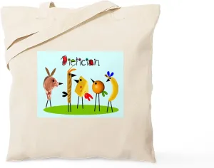 CafePress Dietician Birds 3 Tote Bag Natural Canvas Tote Bag, Reusable Shopping Bag
