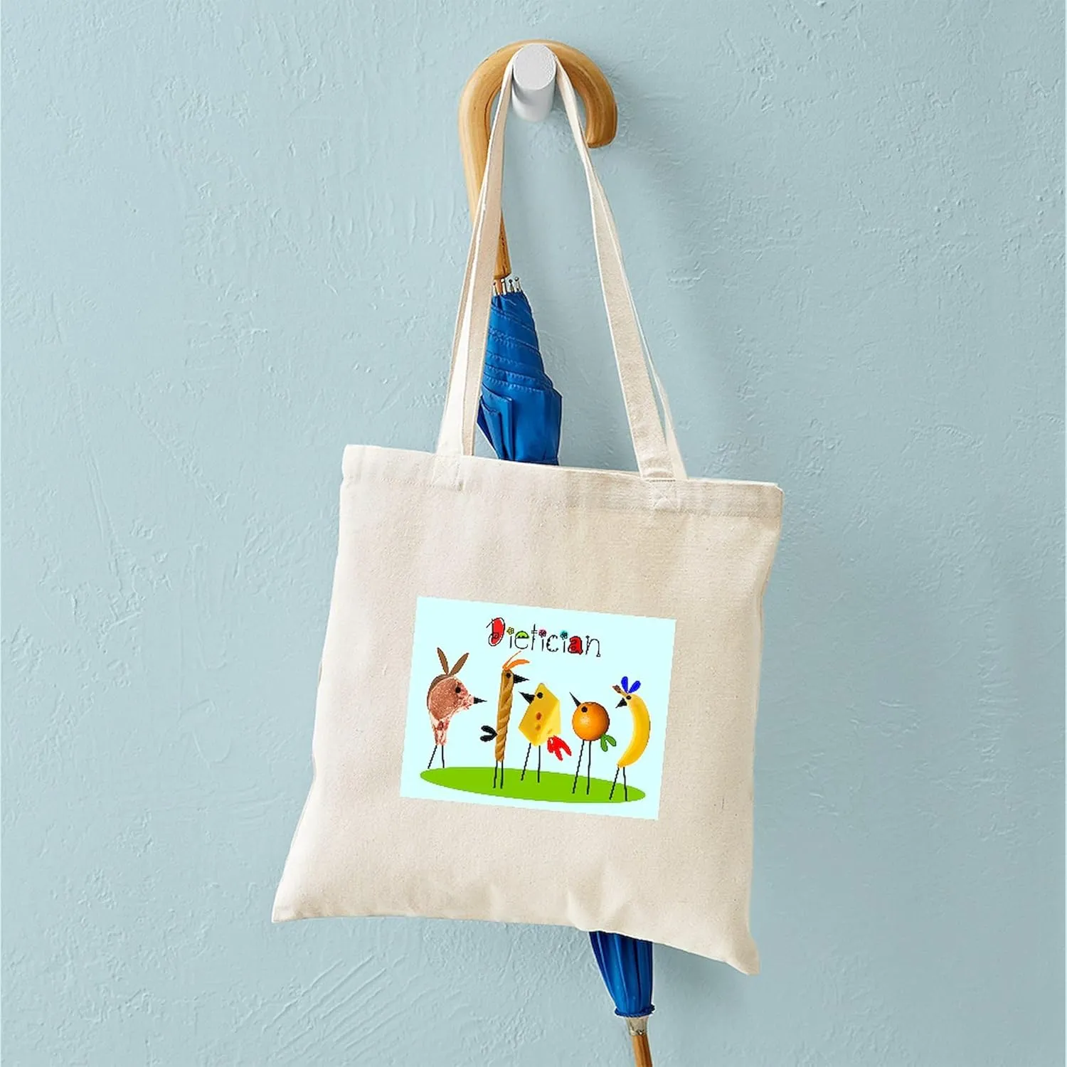 CafePress Dietician Birds 3 Tote Bag Natural Canvas Tote Bag, Reusable Shopping Bag