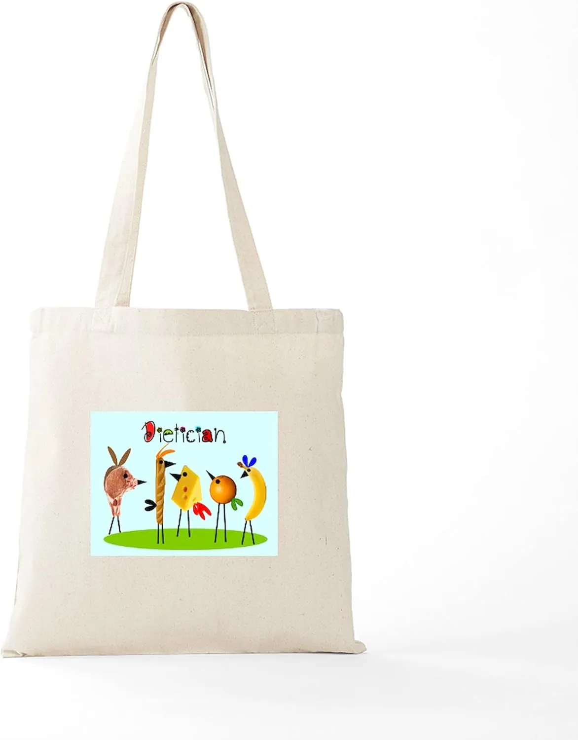 CafePress Dietician Birds 3 Tote Bag Natural Canvas Tote Bag, Reusable Shopping Bag