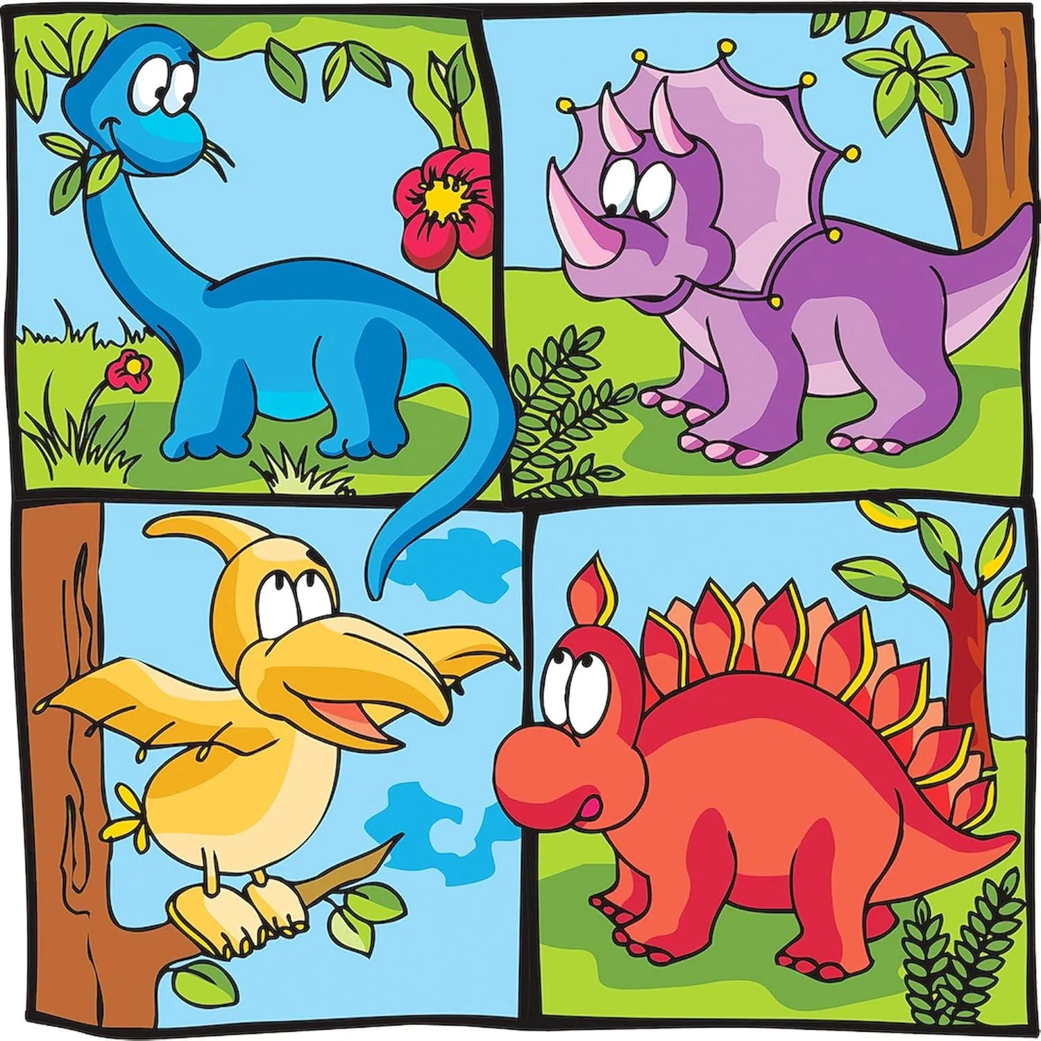 CafePress Dino Friends Tote Bag Natural Canvas Tote Bag, Reusable Shopping Bag