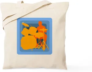 CafePress Drummer Tote Bag Natural Canvas Tote Bag, Reusable Shopping Bag