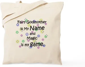 CafePress Fairy Godmother Name Tote Bag Natural Canvas Tote Bag, Reusable Shopping Bag