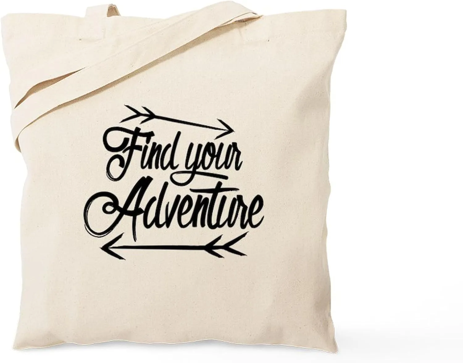CafePress Find Adventure Tote Bag Natural Canvas Tote Bag, Reusable Shopping Bag