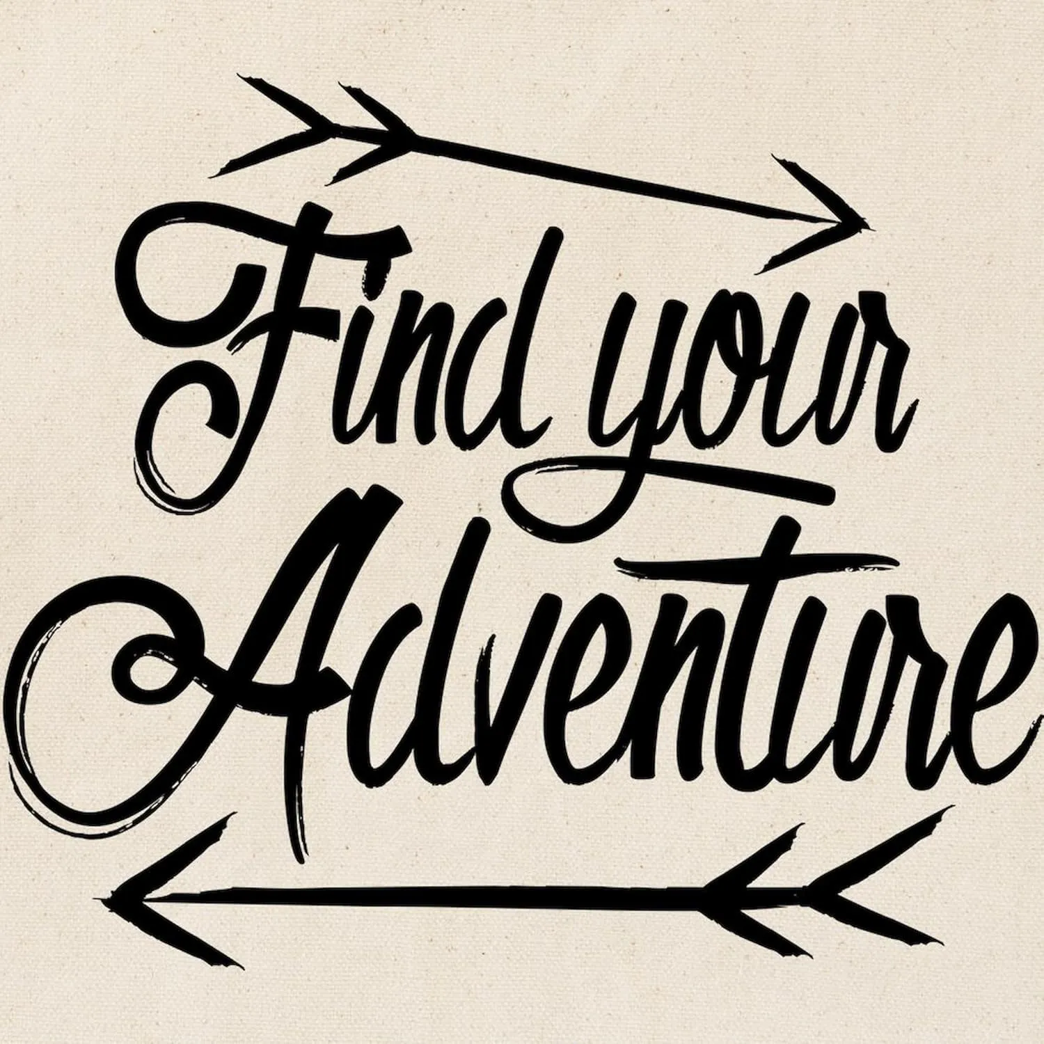 CafePress Find Adventure Tote Bag Natural Canvas Tote Bag, Reusable Shopping Bag