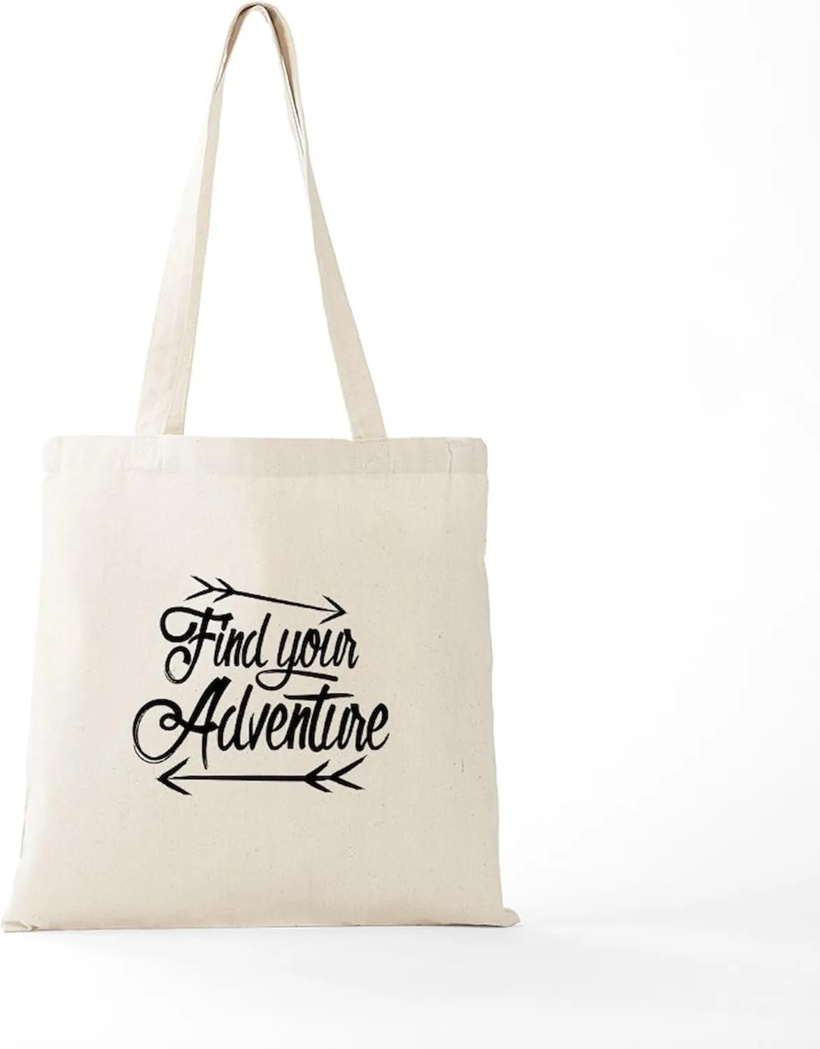 CafePress Find Adventure Tote Bag Natural Canvas Tote Bag, Reusable Shopping Bag