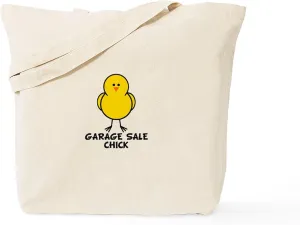 CafePress Garage Sale Chick Tote Bag Natural Canvas Tote Bag, Reusable Shopping Bag