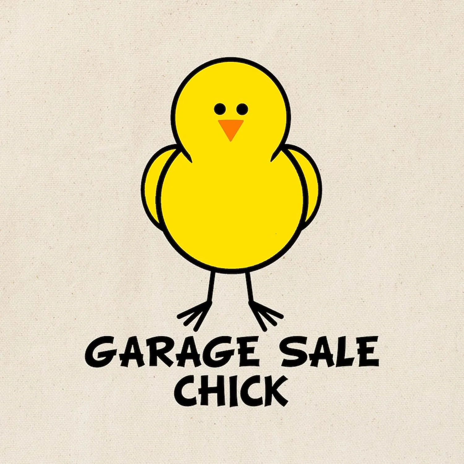 CafePress Garage Sale Chick Tote Bag Natural Canvas Tote Bag, Reusable Shopping Bag