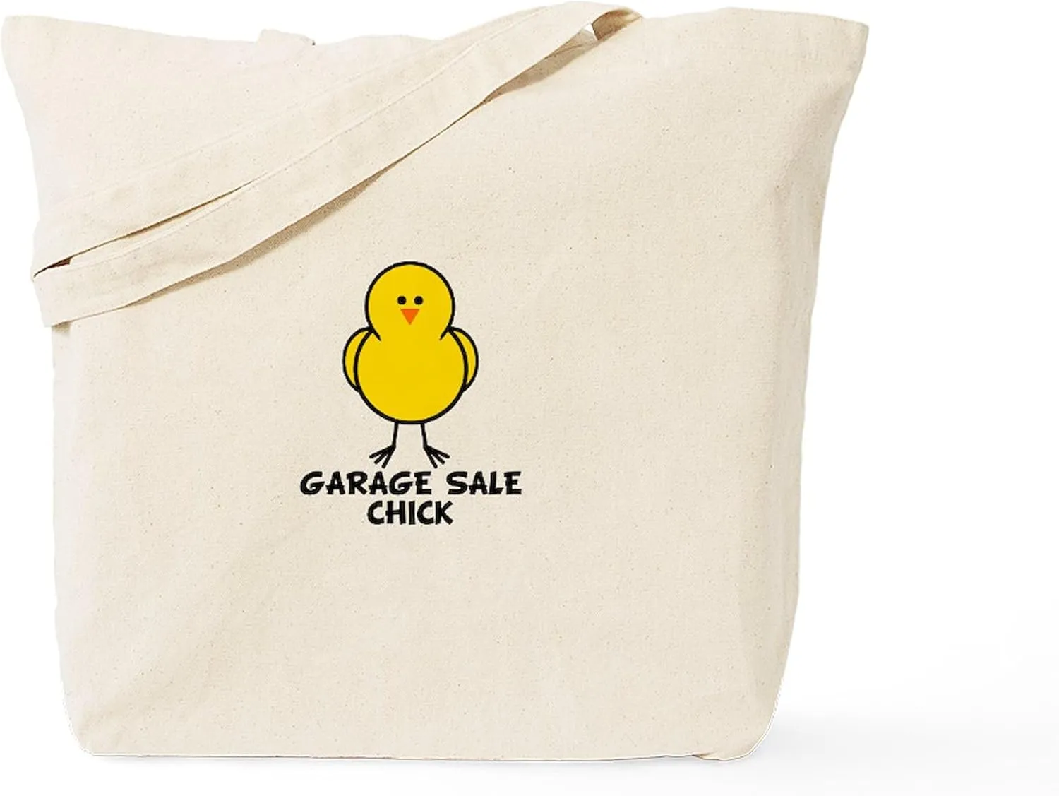 CafePress Garage Sale Chick Tote Bag Natural Canvas Tote Bag, Reusable Shopping Bag