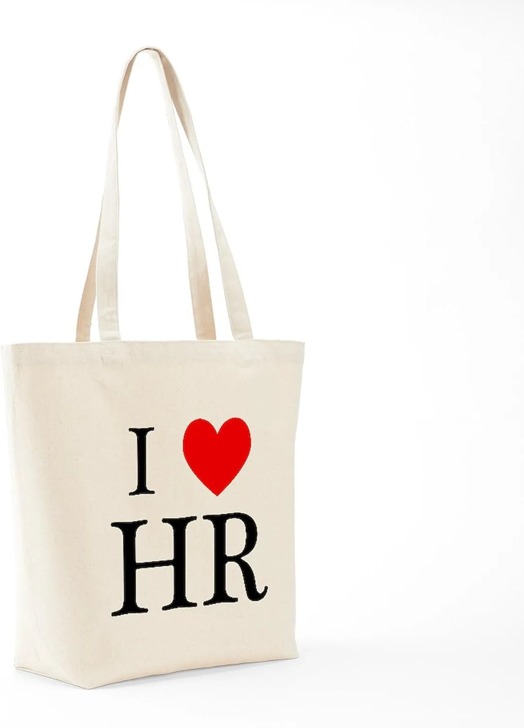 CafePress I Heart HR Tote Bag Natural Canvas Tote Bag, Reusable Shopping Bag