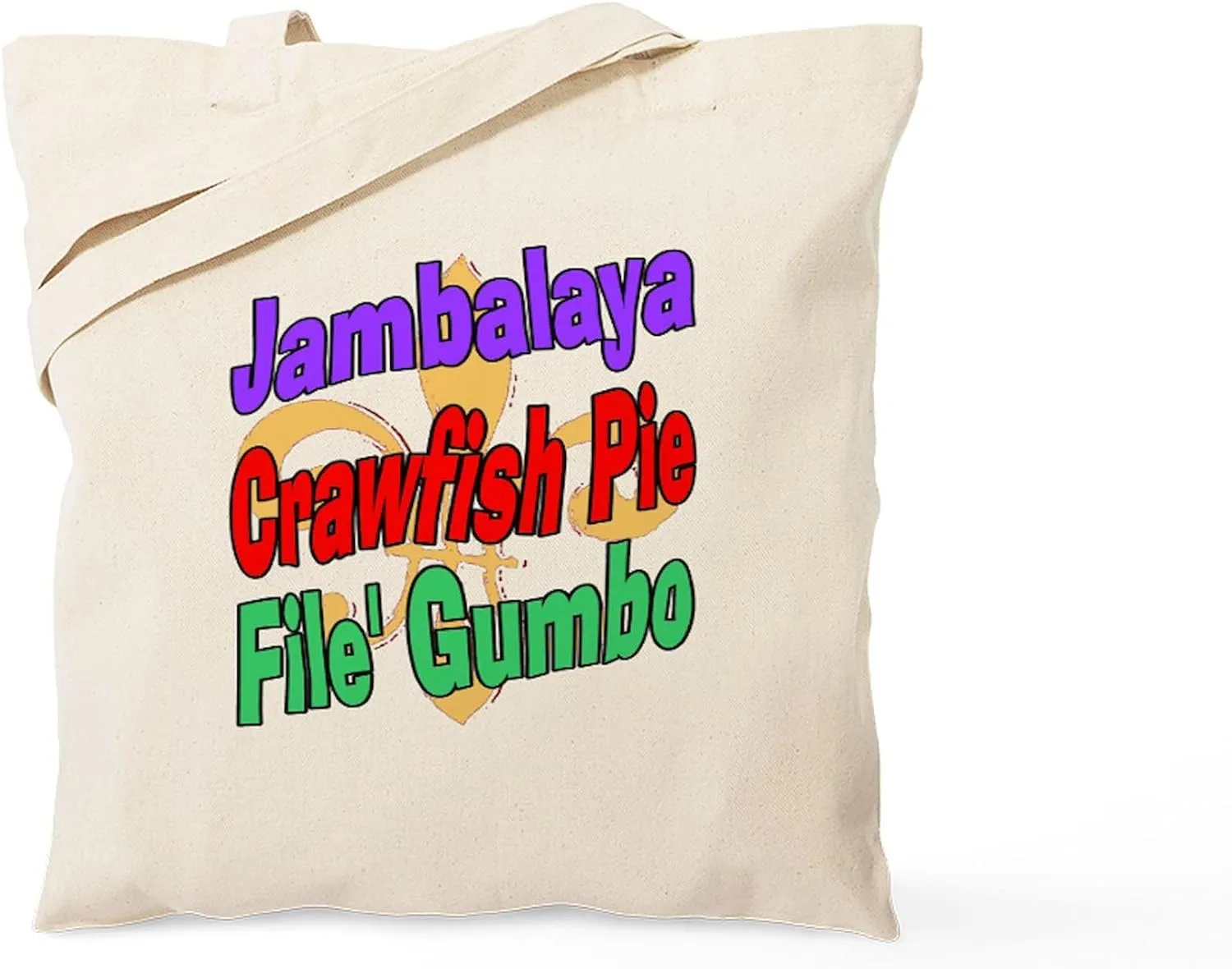 CafePress Jambalaya, Crawfish Pie, File Tote Bag Natural Canvas Tote Bag, Reusable Shopping Bag