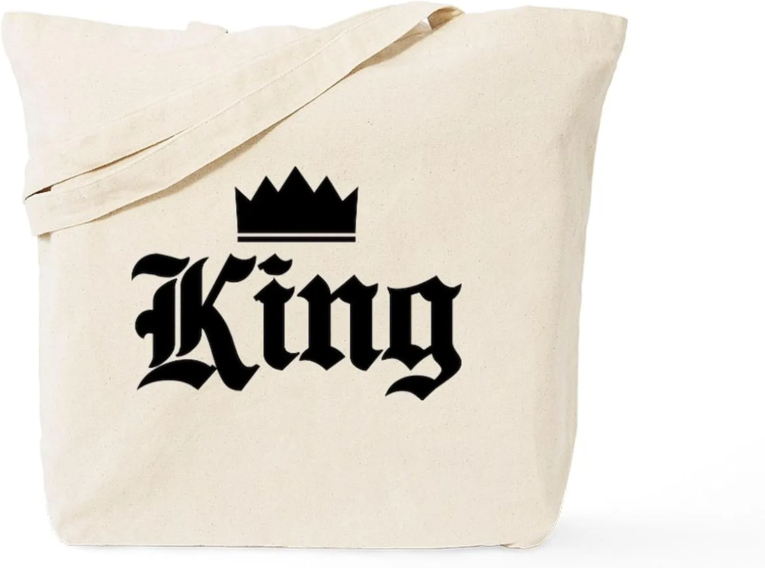 CafePress King Tote Bag Natural Canvas Tote Bag, Reusable Shopping Bag