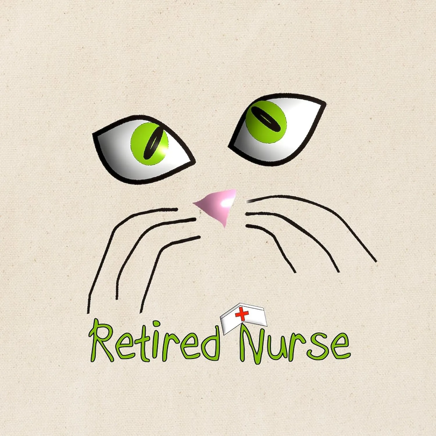 CafePress Retired Nurse Tote Bag Natural Canvas Tote Bag, Reusable Shopping Bag